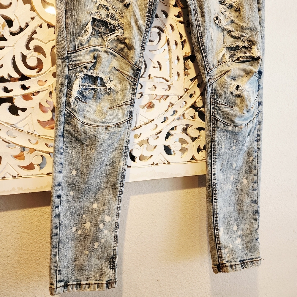 FWRD DENIM CO. ANNIHLATOR DISTRESSED DENIM MENS JEANS SZ 32 - Picture 9 of 15
